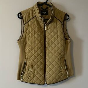 Active USA Brown Quilted Vest SZ L